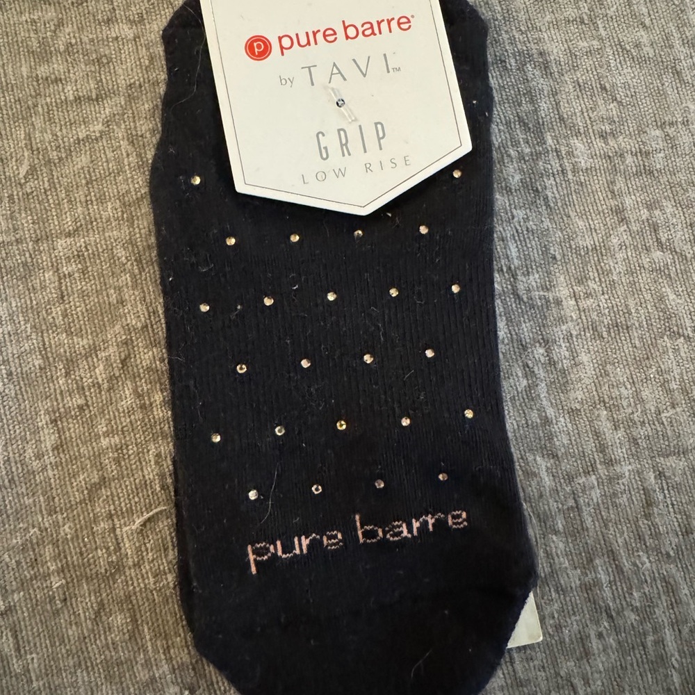 Pure Barre by Tavi Black Grip Socks